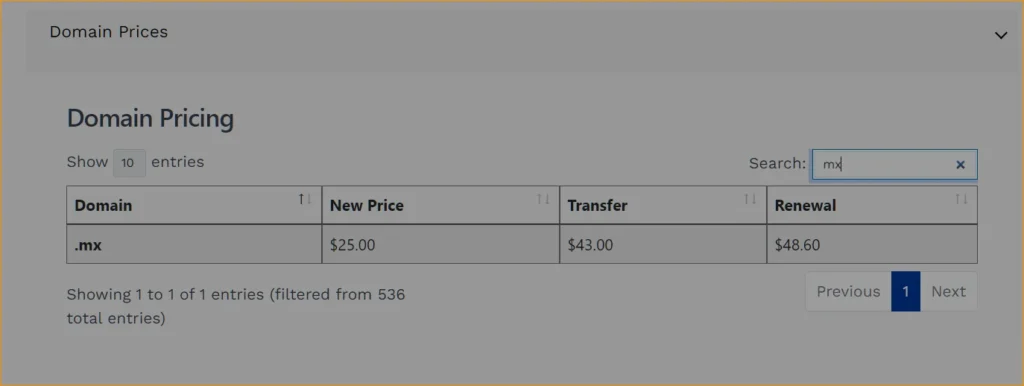 Mx domains pricing Truehost
