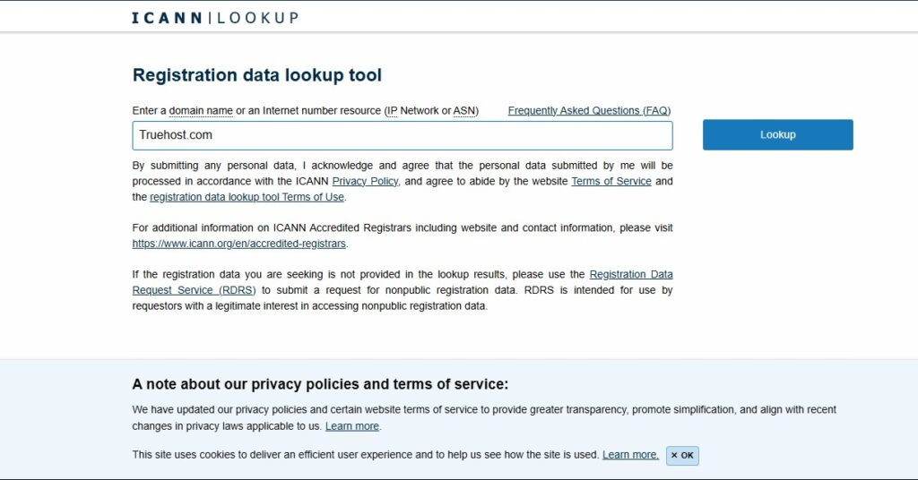 ICANN Lookup Tool How to Verify a Domain Registrar