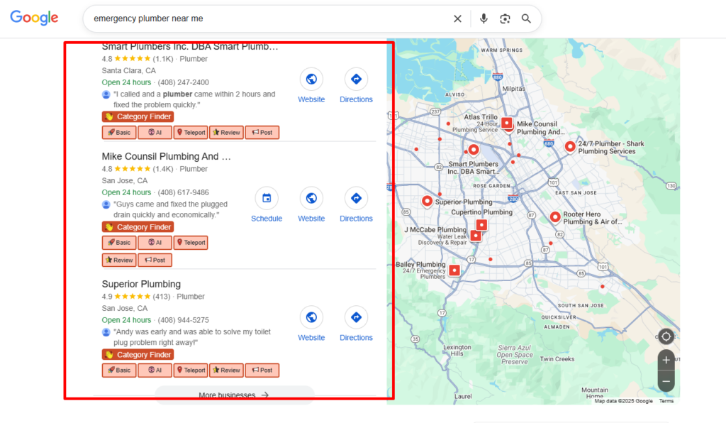 local pack ranking on google maps
