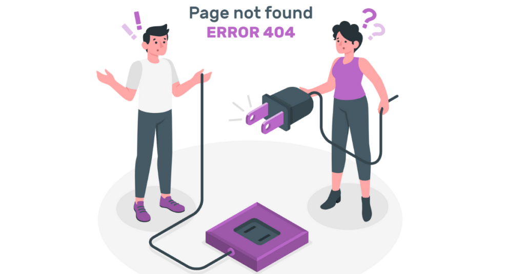 An image showing 404 error for Spammy or Toxic Backlink Profile