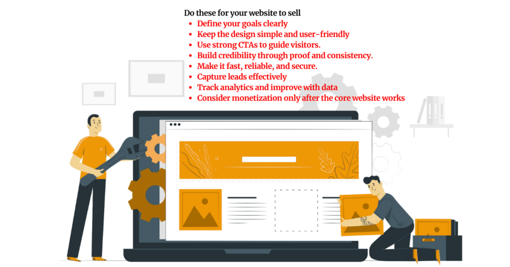 Steps to make your website sell and stop stressing you