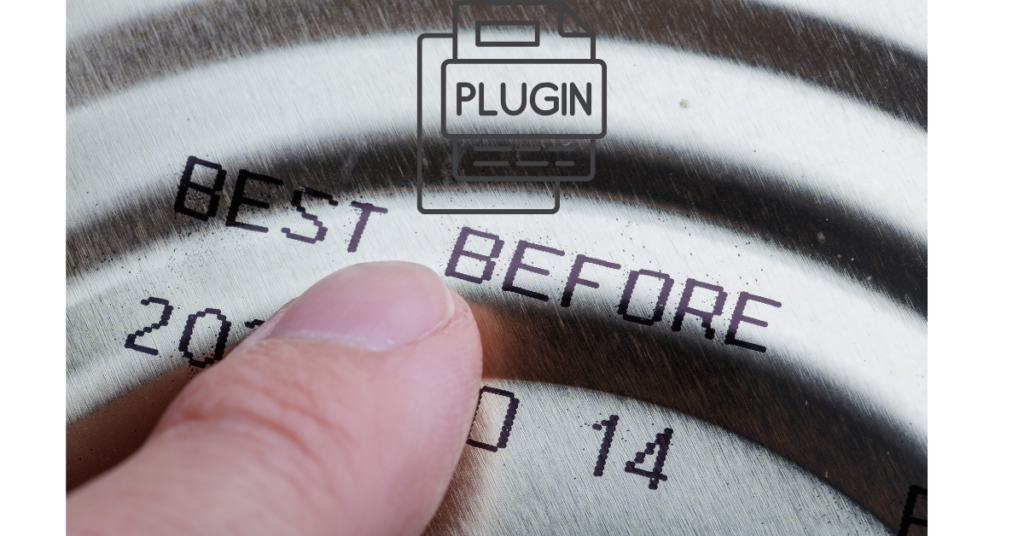 An image illustrating an outdated website plugin