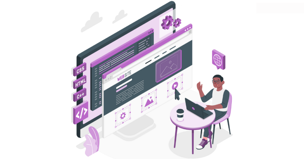 Website designer illustration
