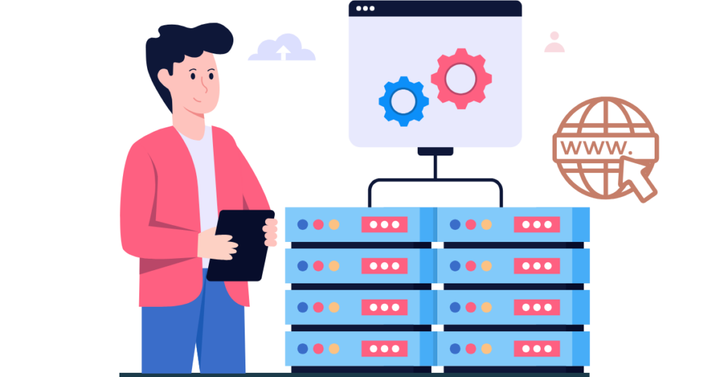 web hosting illustration