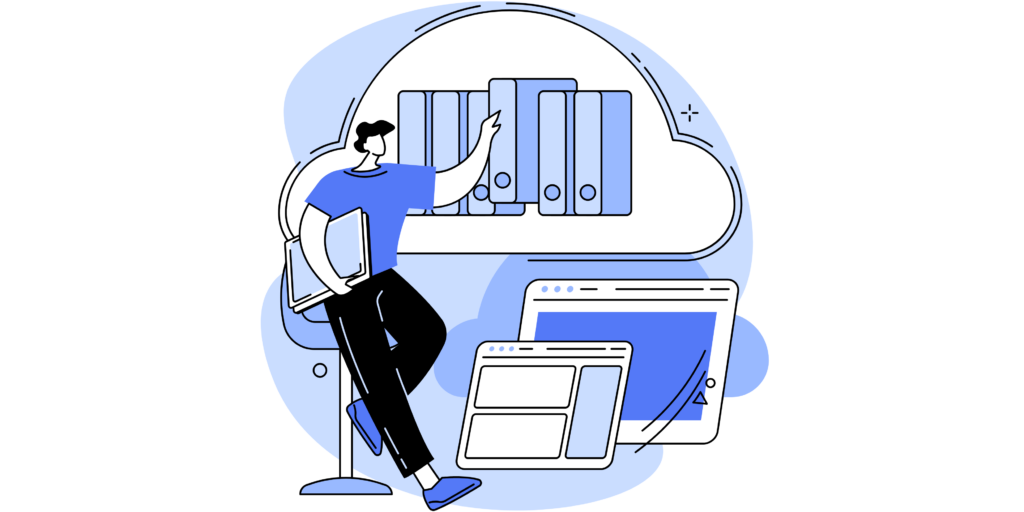 Cloud Storage Abstract Concept Vector Illustration