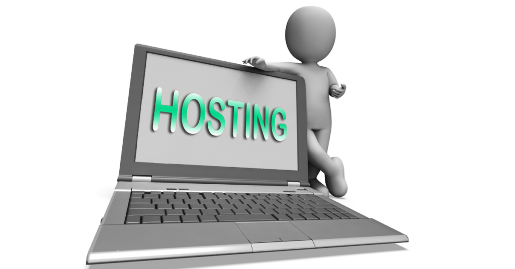 Hosting Laptop Shows Web Internet Or Website Host