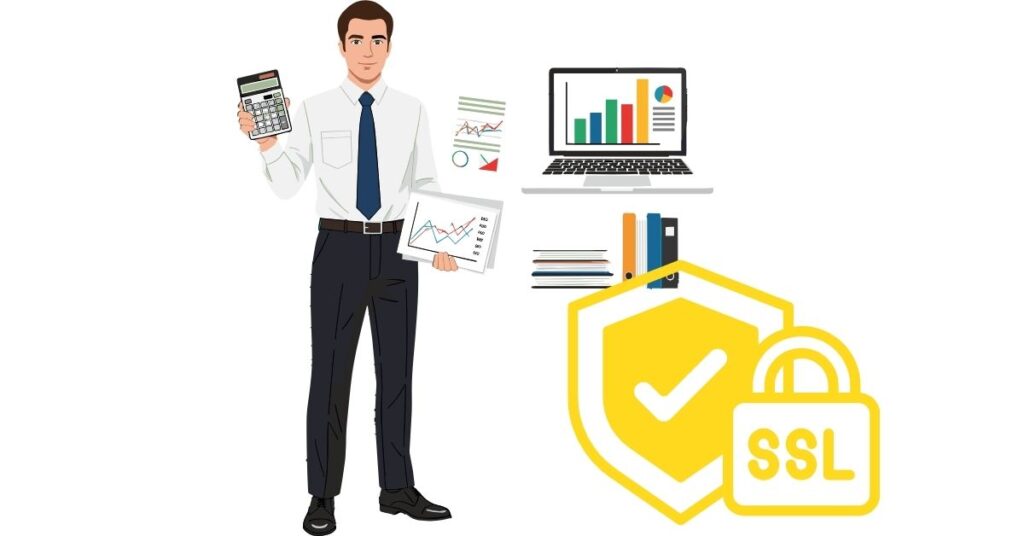SSL Certificate icon along side an accounting professional accounting firm hosting ssl certificate