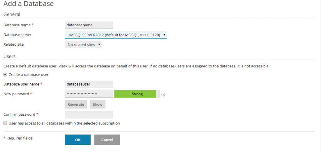 How to Create Database On windows Hosting