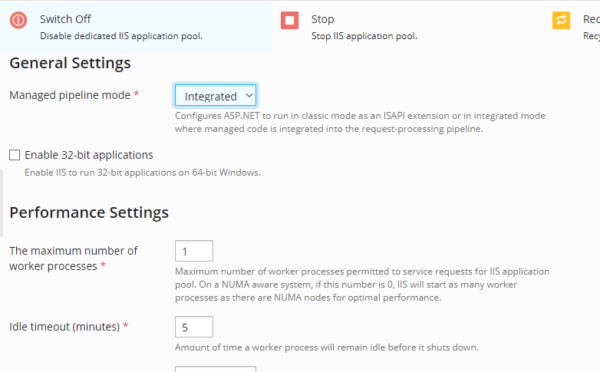 HOW TO CHANGE THE IDLE TIMEOUT OF A IIS APPLICATION POOL ON PLESK ...