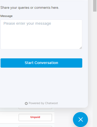 payment validation on Chat