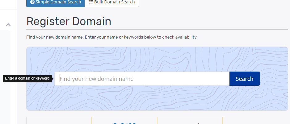 Search for Available Domains