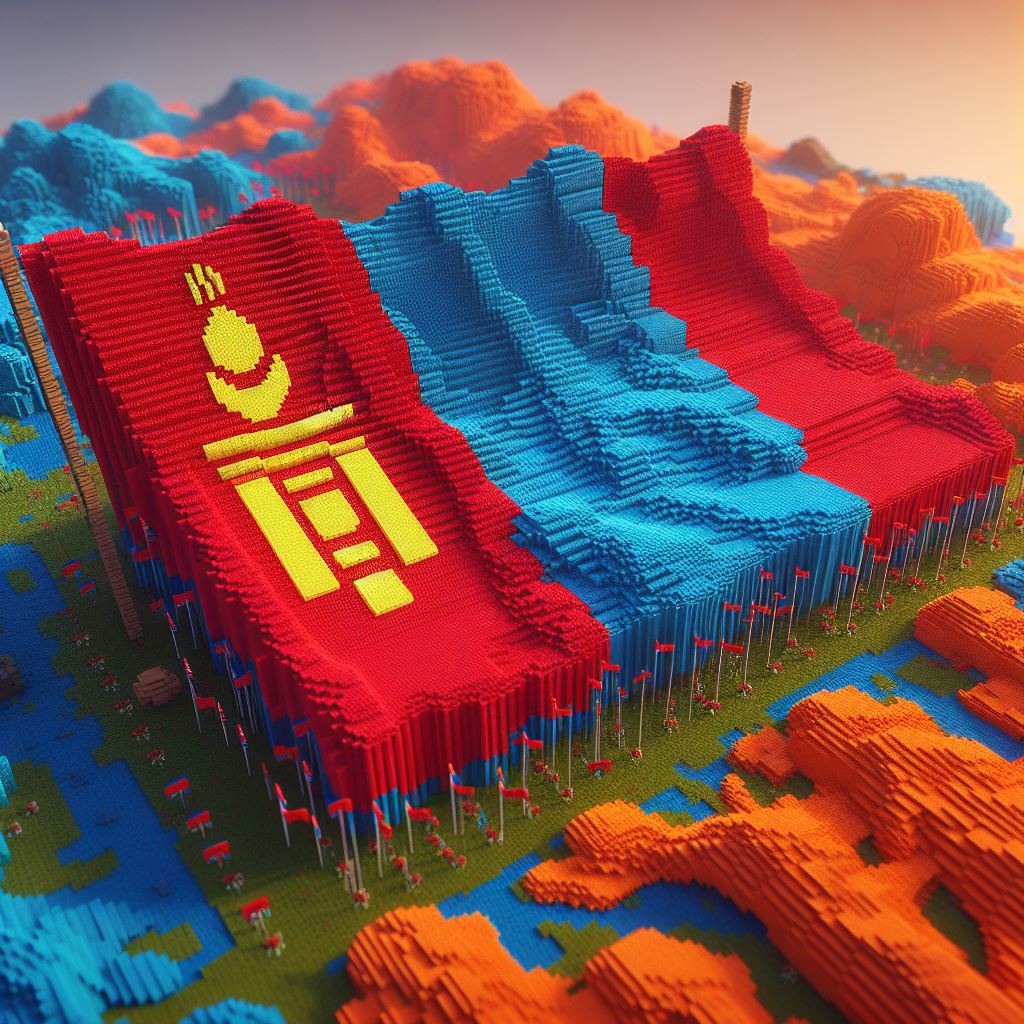 mongolian flag in minecraft
