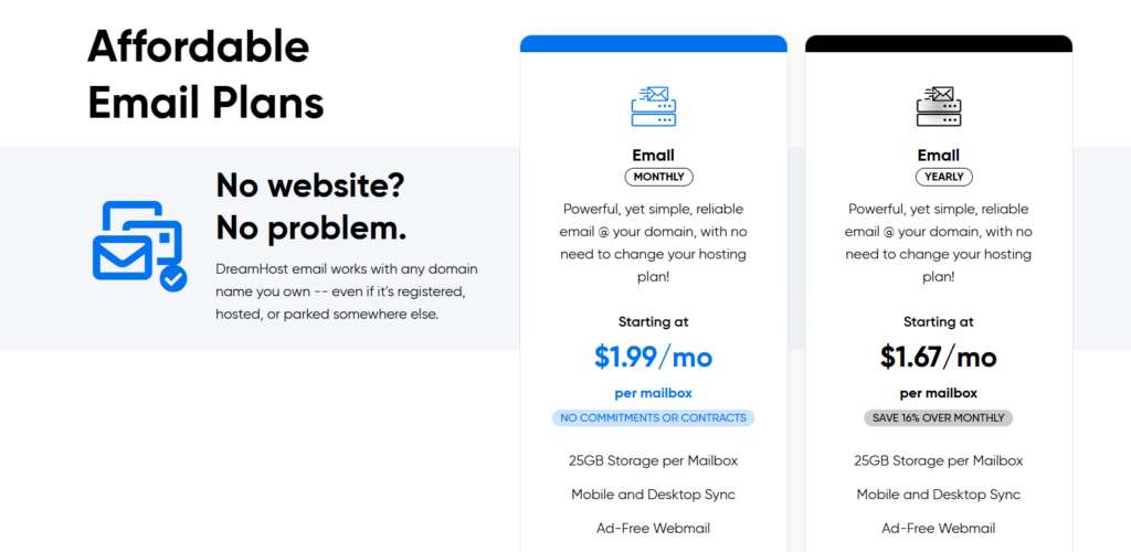DreamHost – Unlimited Emails on a Budget
