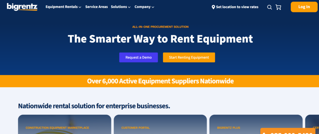 ProsRent is a SaaS platform for construction equipment rentals.