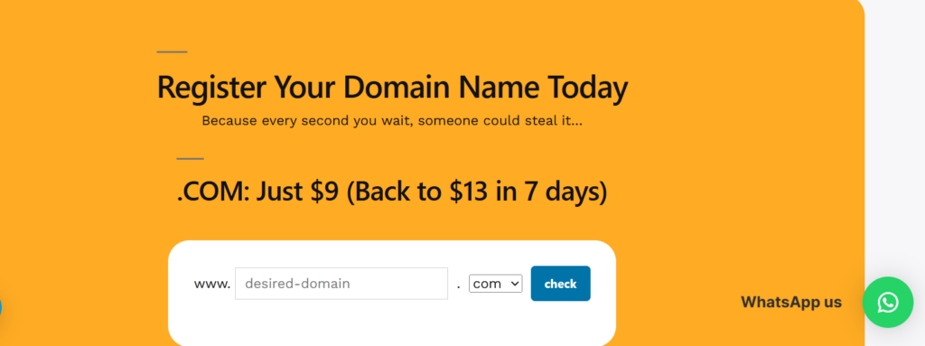 a screenshot of truehost domain register page