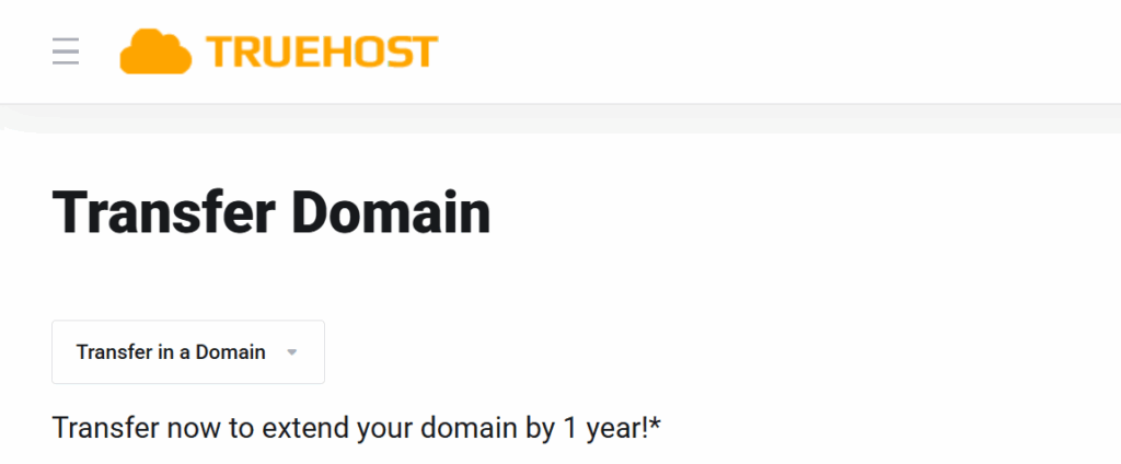 Truehost domain transfer