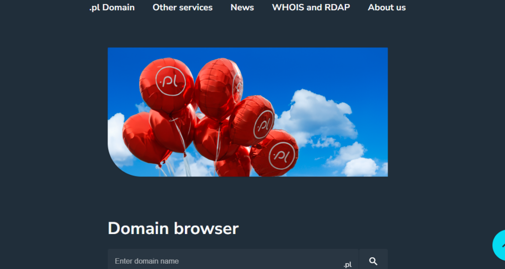 Domain browser for .pl