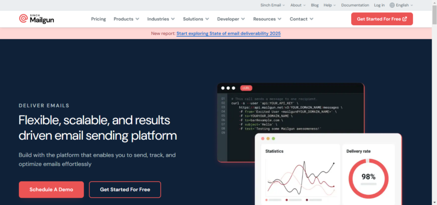 a screenshot of mailgun