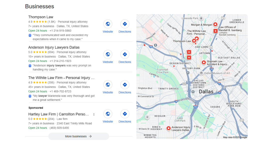 Someone in Highland Park searching for a personal injury lawyer