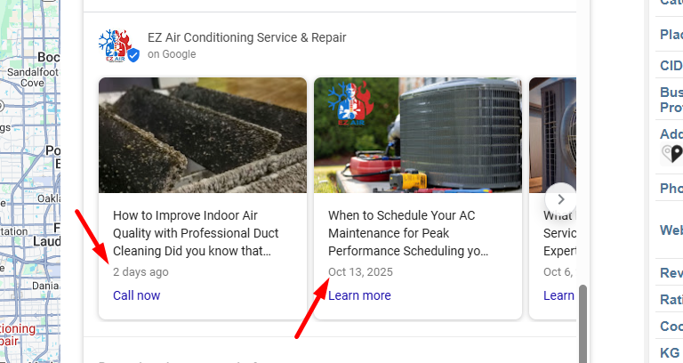 example of google profile posts