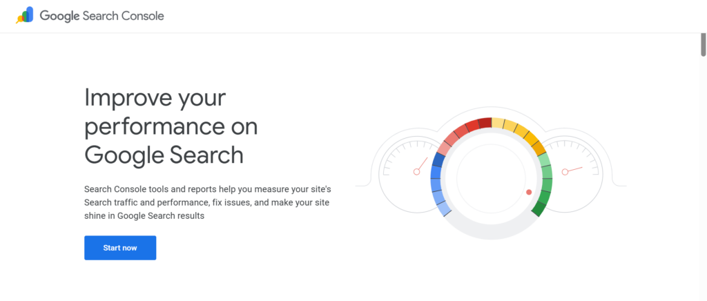 a screenshot of google search console