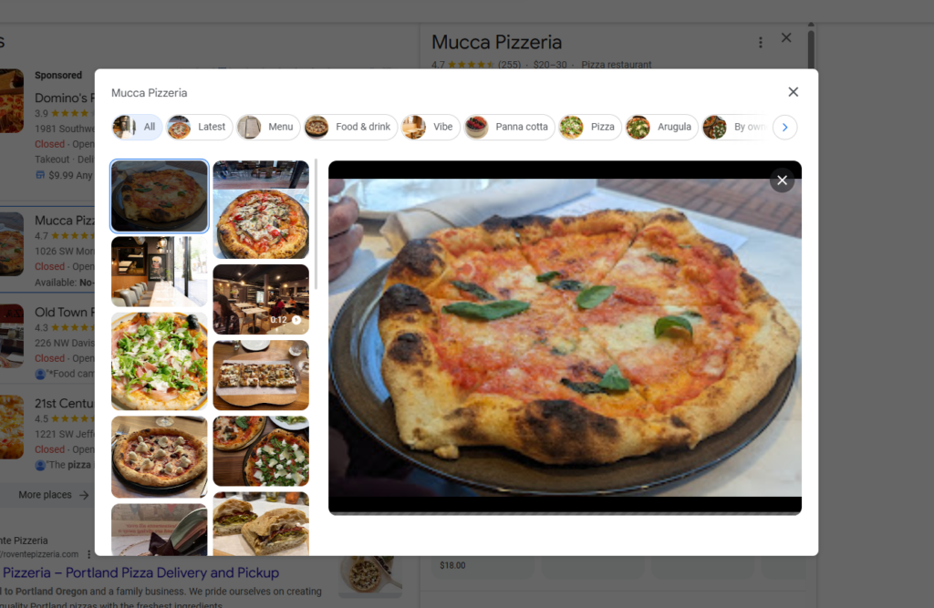 photos on a google business profile