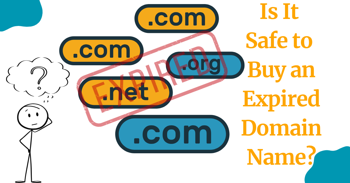 A blog banner on Is It Safe to Buy an Expired Domain Name? for Truehost brand