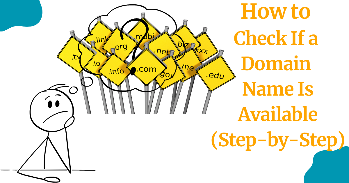 A blog banner on How to Check If a Domain Name Is Available (Step-by-Step)