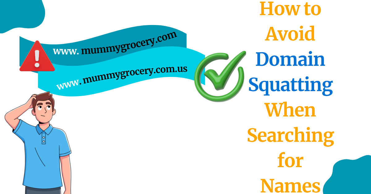 A blog banner on How to Avoid Domain Squatting When Searching for Names for TrueHost brand