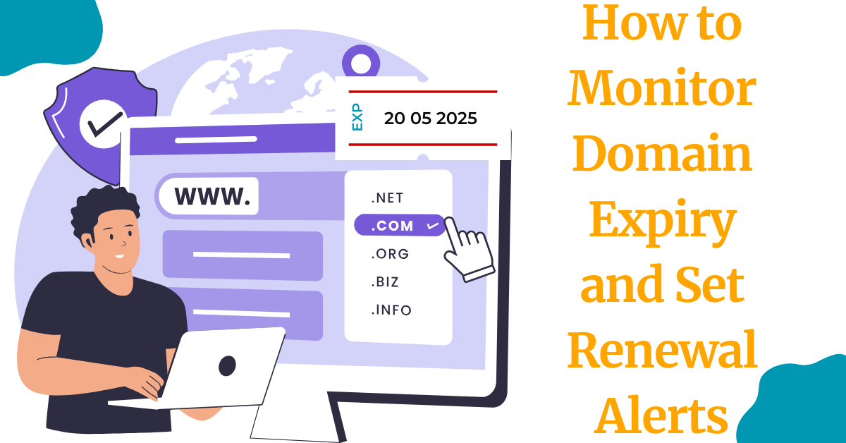 A blog banner on How to Monitor Domain Expiry and Set Renewal Alerts for Truehost brand