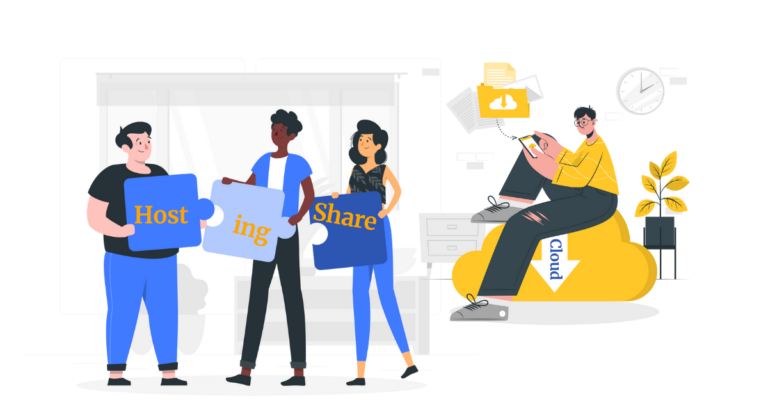 An image illustrating Shared Hosting vs Cloud Hosting