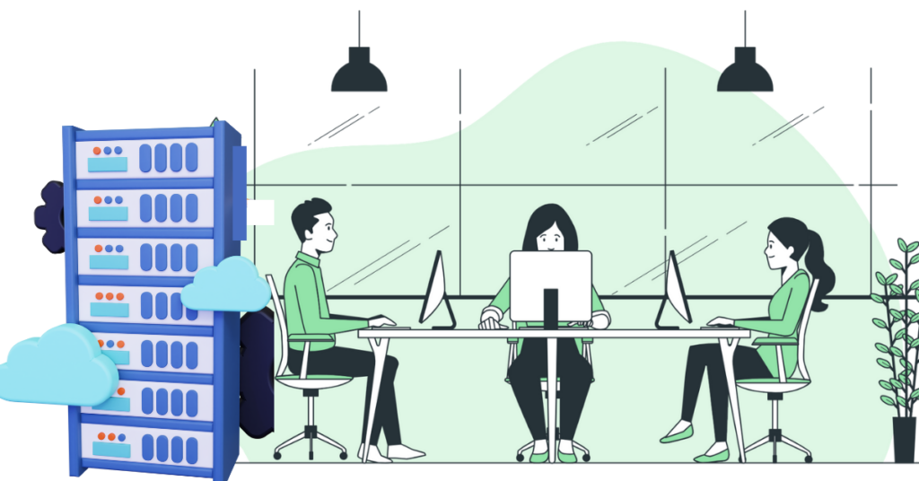 An image illustrating shared hosting