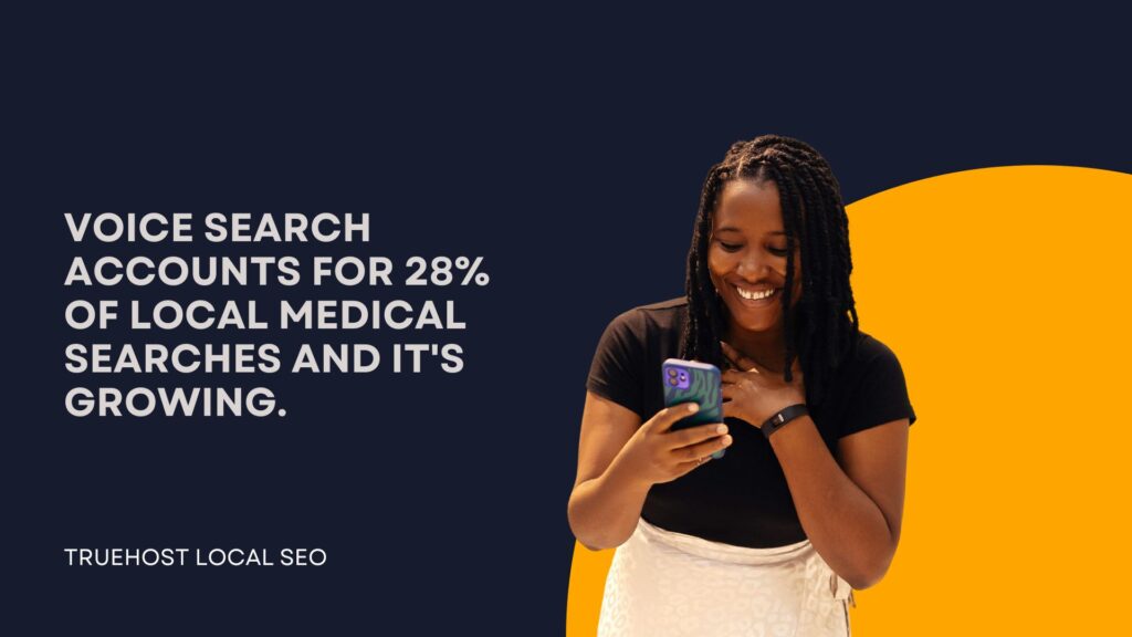Voice search accounts for 28% of local medical searches and it's growing.