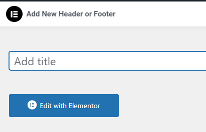 a screenshot of Add new header or footer with Add title section