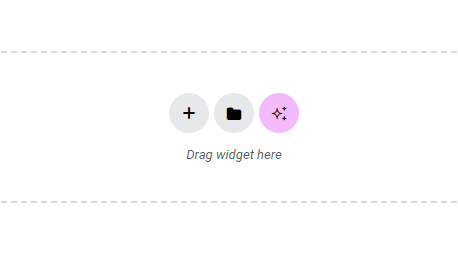 a screenshot of drag widget section