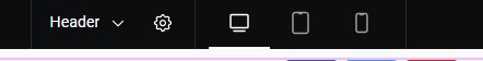 a screenshot of header responsiveness in different devices