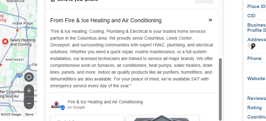 gbp description example