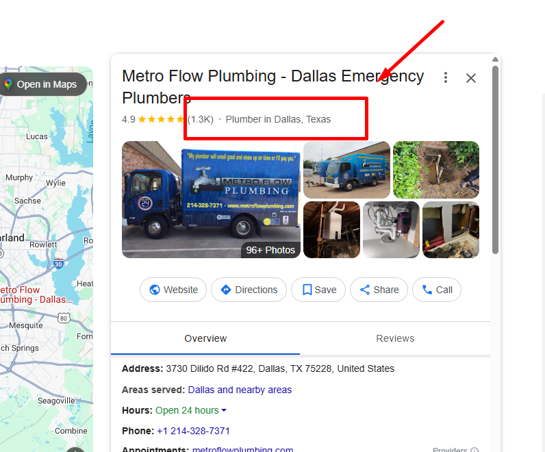 Google Business Categories