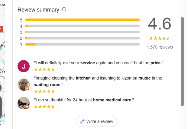 google reviews for a doctor gbp