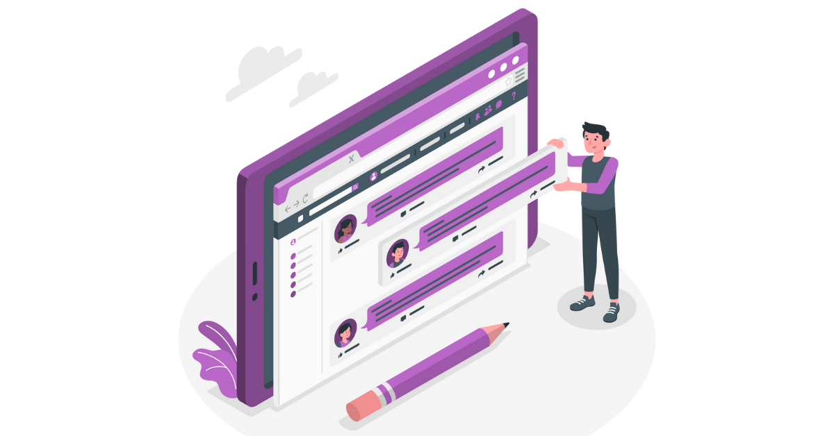 An image showing website chat update