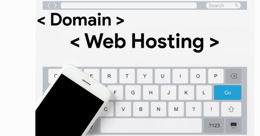Domain name and web hosting concept