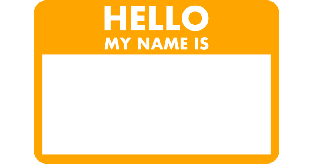 Name Tag Template Icon professional domain name illustration