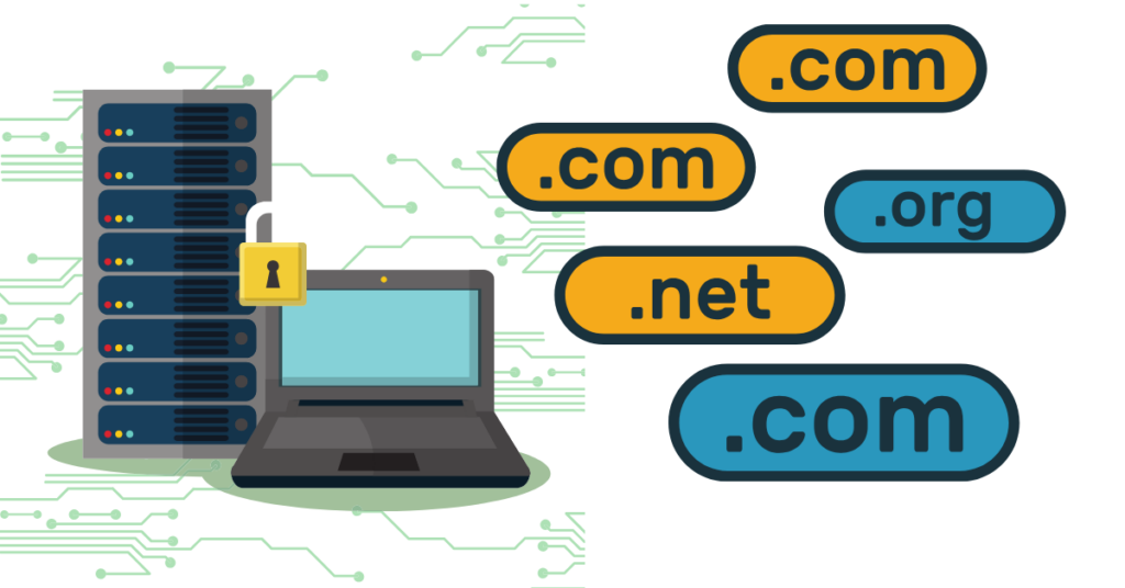 domain name extensions vs web hosting