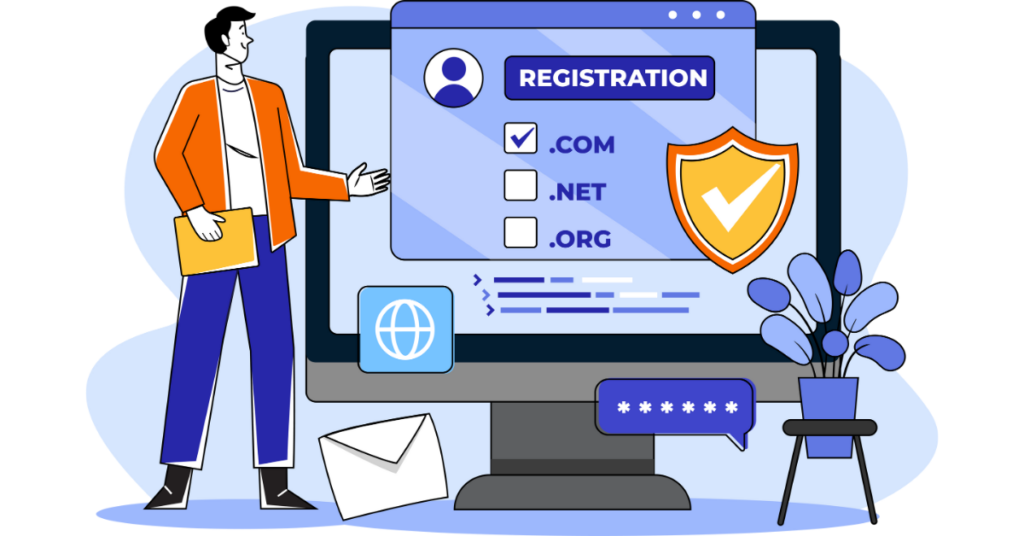 domain registration illustration concept