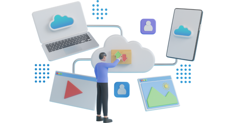 Illustration of tokumei IT specialist operating server equipment top hosting providers