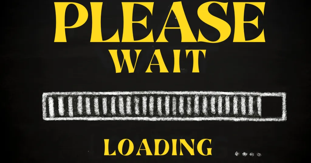 please wait-Loading slow website response