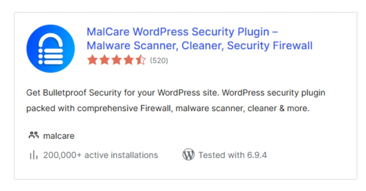 MalCare Security Plugin