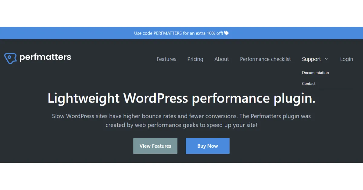 Perfmatters Speed and Performance Plugin