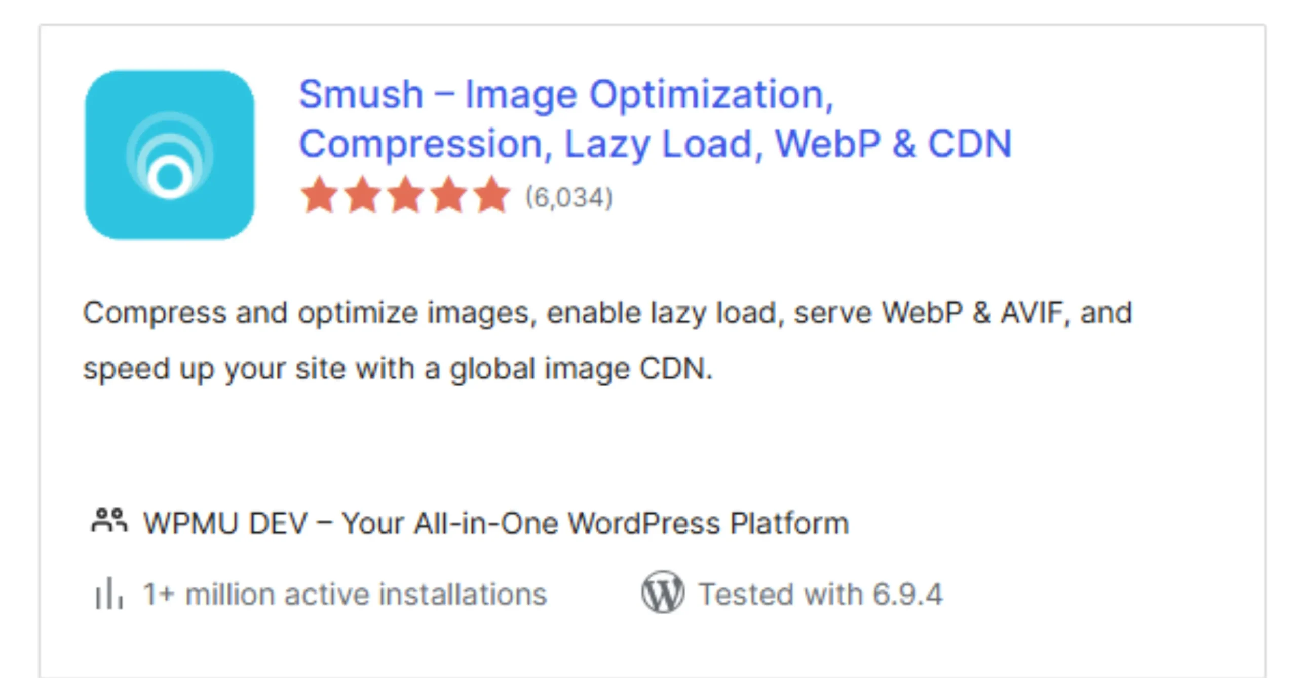 SMUSH Speed and Performance Plugin
