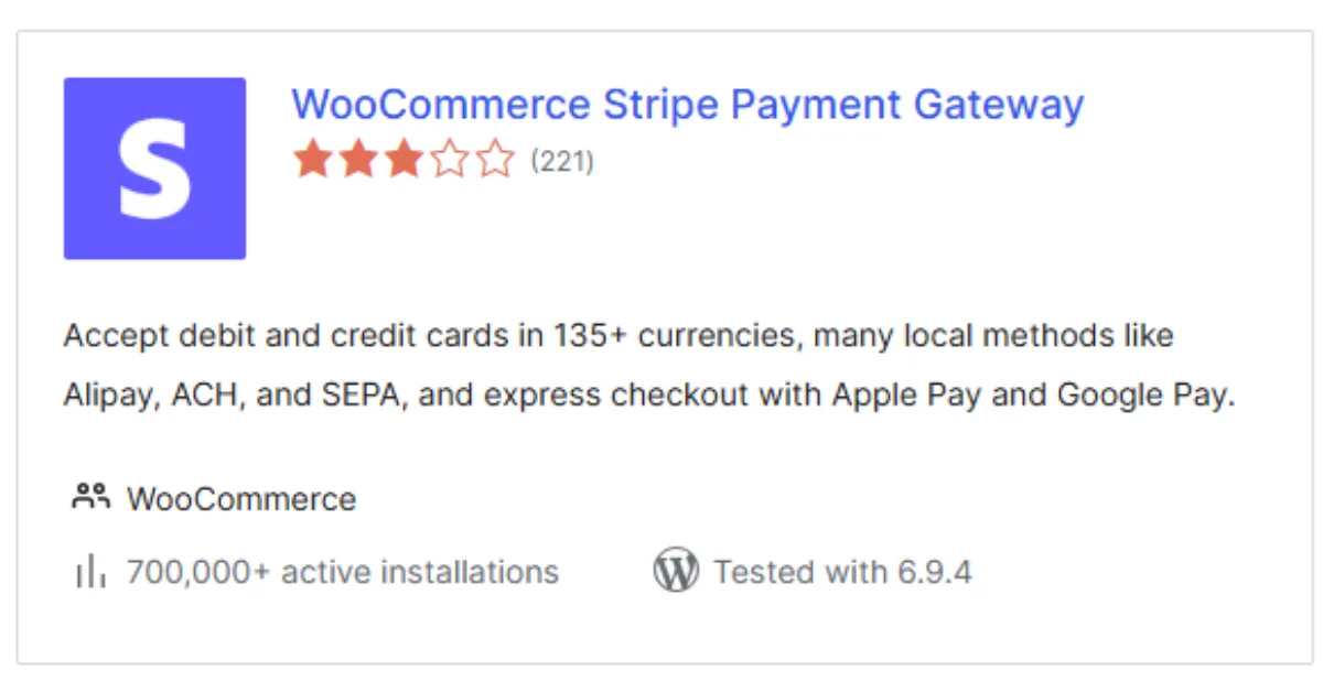 Stripe for WooCommerce Plugin